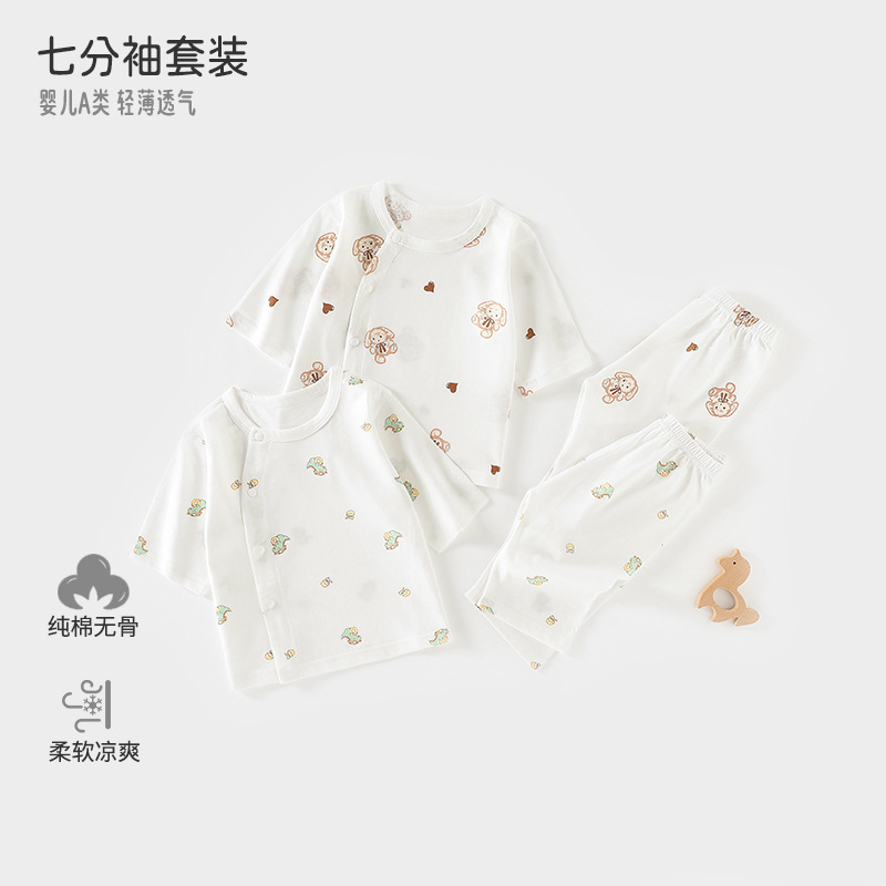儿童睡衣夏套装宝宝衣服夏薄款短袖家居服安阳童装婴幼儿夏季