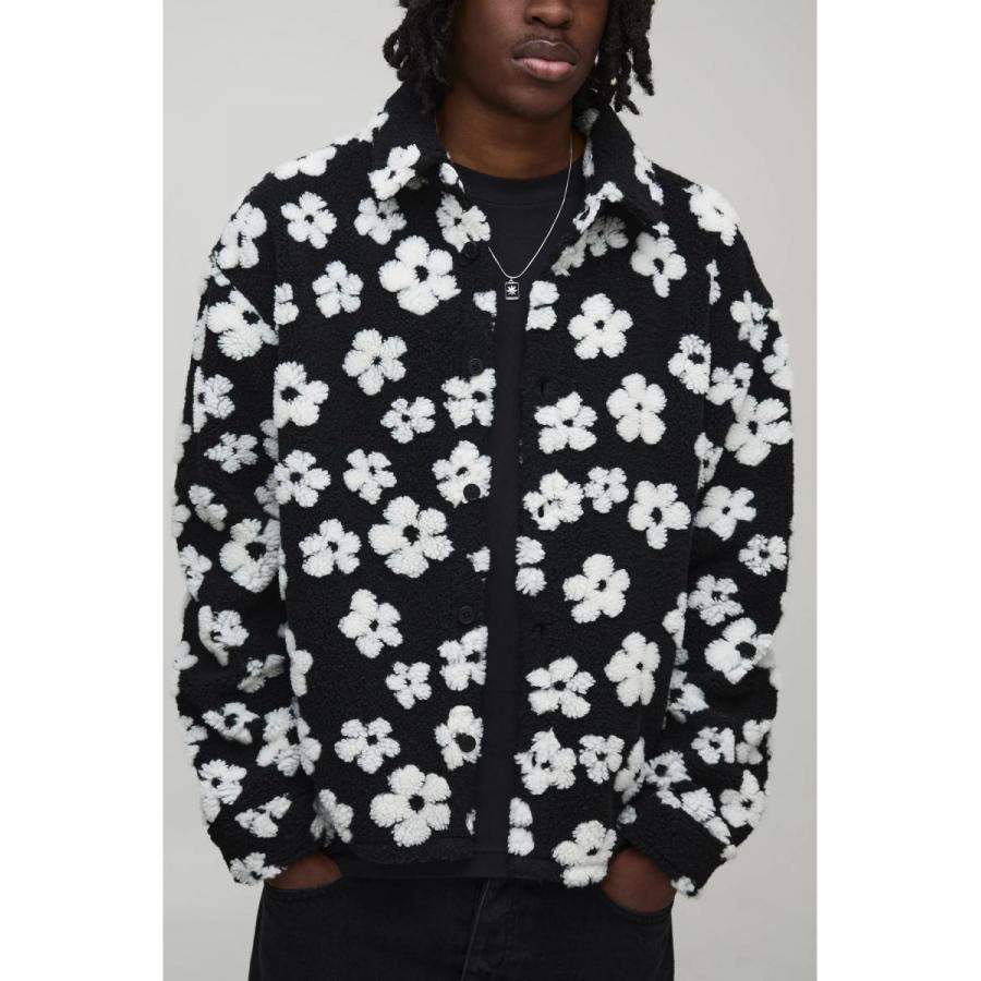 Z美女当家英国代购2025新款冬季羊羔毛加厚印花型男男士长袖衬衣