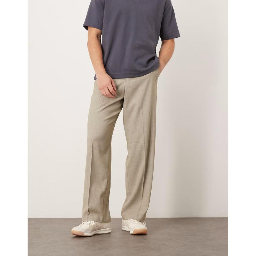 Z美女当家英国代购2025新款时尚直筒纯色松弛感休闲百搭男士长裤