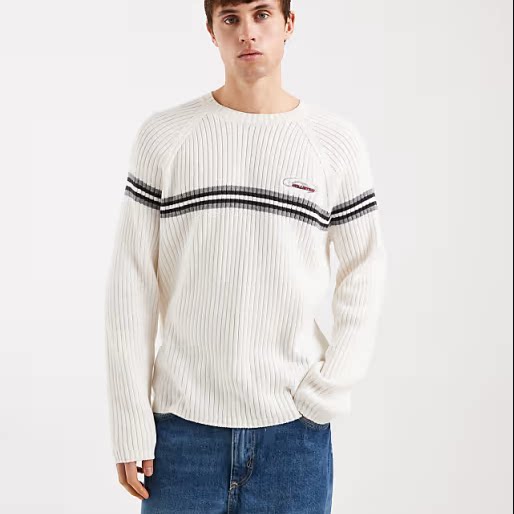 美女当家英国直邮2026新款条纹少年感休闲时尚男士百搭针织毛衣,男装,针织衫/毛衣,淘宝优惠券,粉丝福利购,淘宝优惠卷