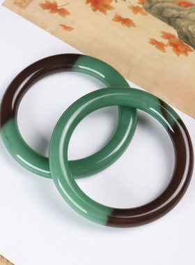 天然新疆和田玉女款圆条手镯复古宫廷风女士福镯细条手镯叮当镯