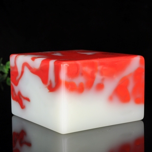 鸡血玉印章料篆刻原石摆件正品天然和田玉石镇尺镇纸摆件玉手把件