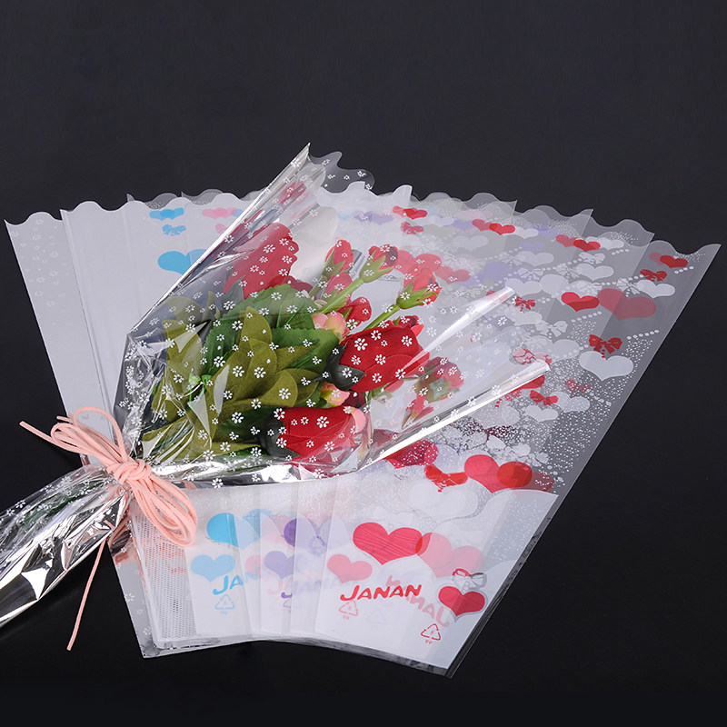 多只玫瑰花袋多只玫瑰花银光袋塑料袋鲜花包装袋玻璃纸花艺花瓶袋
