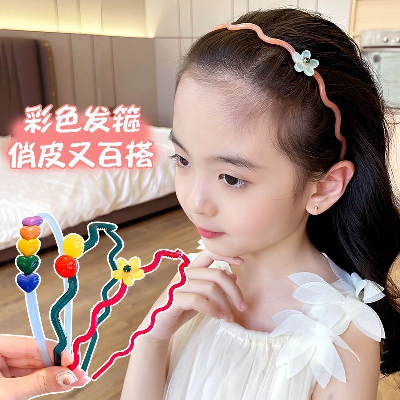 新款儿童防滑带齿箍可爱女孩箍刘海碎头饰糖果色卡夹
