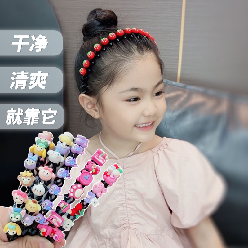 可爱碎发神器发箍防滑压发卡儿童卡通头箍可爱宝宝碎发整理发饰