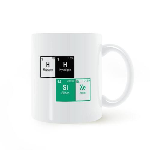 Elements H H si xe mug化学元素氢氢硅氙元素马克杯