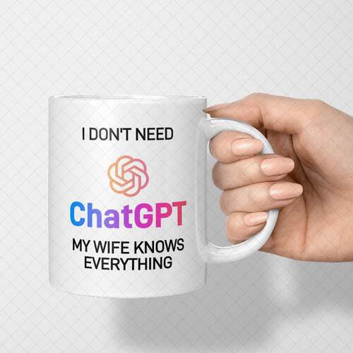 I Don't Need Ai GPT杯子创意搞怪陶瓷杯 简约咖啡马克杯美式水杯