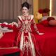 出租丝绒秀禾服新娘中式 婚服结婚龙凤褂敬酒礼服重工嫁衣冬季 拍照