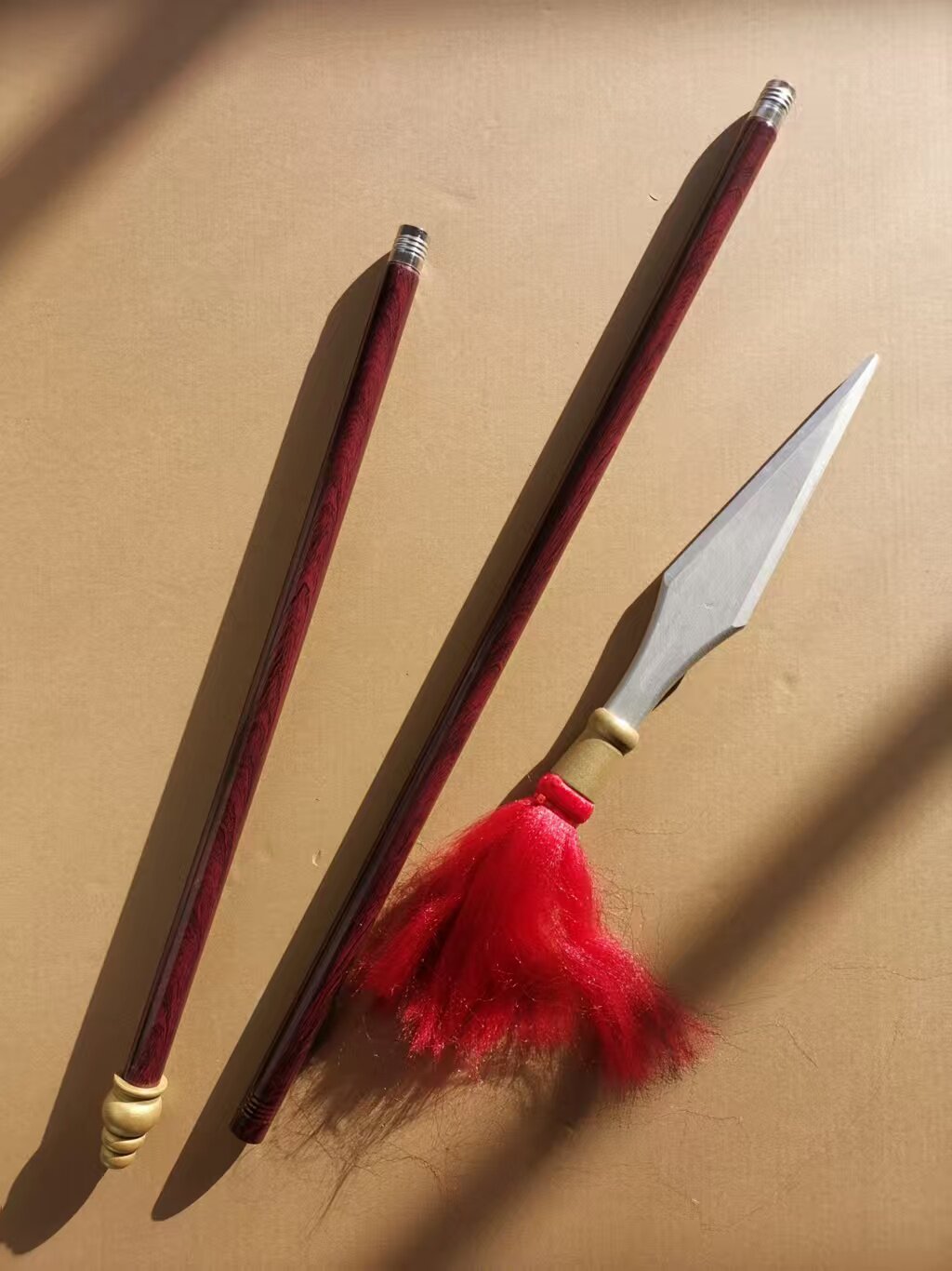 出租中国古代兵器红缨枪道具三国武将玩具影视拍摄舞台装饰图片