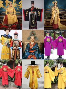 出租【皇帝皇后服】古装汉服男女情侣龙袍凤袍演出话剧课本剧演出