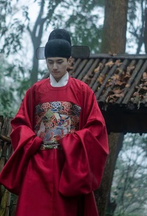 租明制汉服男仿妆花圆领袍补服汉婚礼父亲长辈服装高端中秋汉服秀