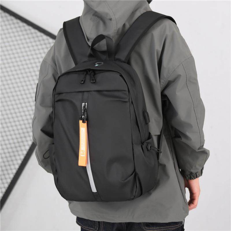 双肩包韩版双肩背包男士商务休闲电脑包外出潮流中学生书包