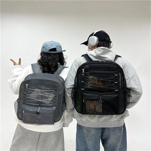 透明网眼夏季双肩包女高中学生书包男大容量游泳健身沙滩包电脑包