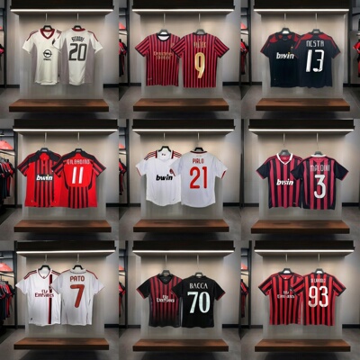 AC Retro Football Uniform with Customizable Name and Number