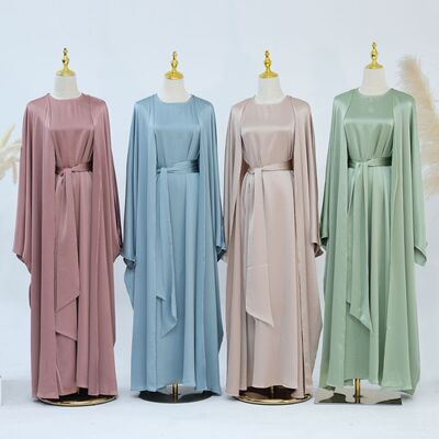 2026Cross Border Middle Eastern Women's Solid Dress套装