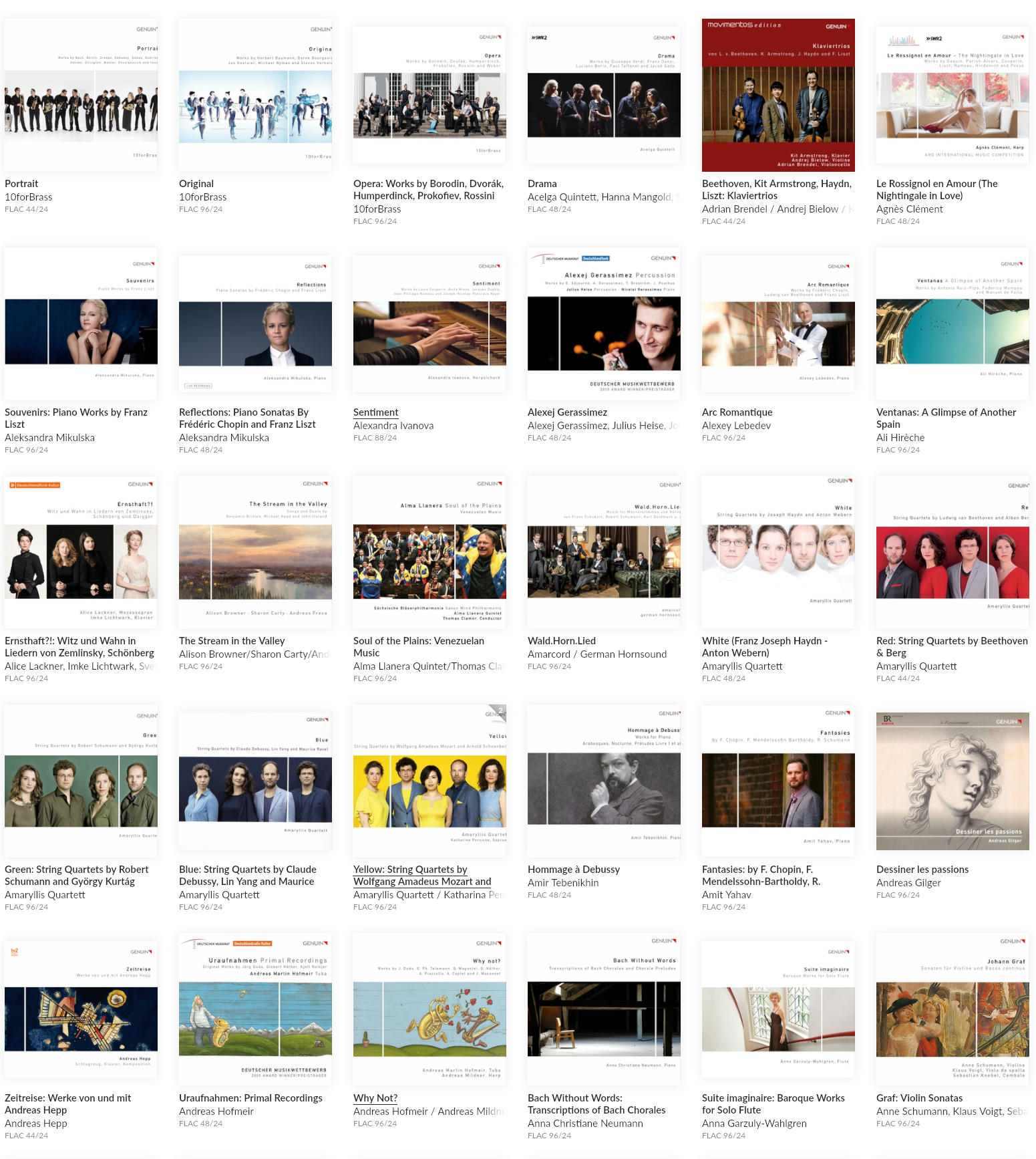 Genuin 古典音樂 24bit Qobuz 數字音源代購