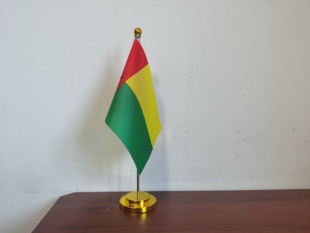 几内亚比绍国旗摆件可开票办公桌旗办公室台面桌面小国旗