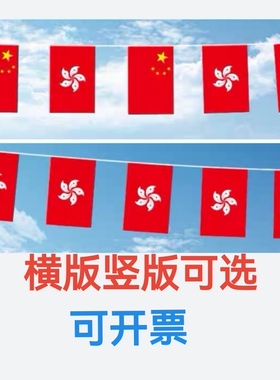 7米8米香港旗子香港特别行政区区旗香港中国旗串旗挂旗吊旗小旗子