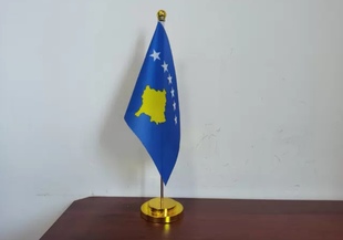 科索沃国旗可开票办公桌旗桌面摆件会议旗科索沃小旗子小国旗