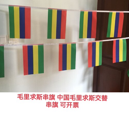 7米8号中国毛里求斯国旗串旗挂旗装饰旗小旗子毛里求斯小国旗
