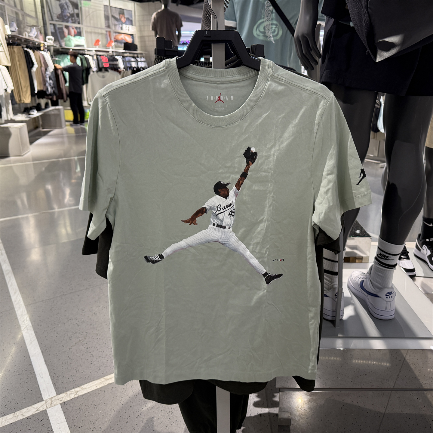NIKE耐克 JORDAN男子夏季圆领针织运动休闲透气短袖T恤FN5991-005
