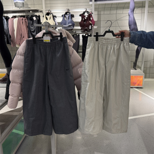 专柜正品NIKE耐克女子WVN PANT运动宽松阔腿裤刺绣休闲长裤IF5454