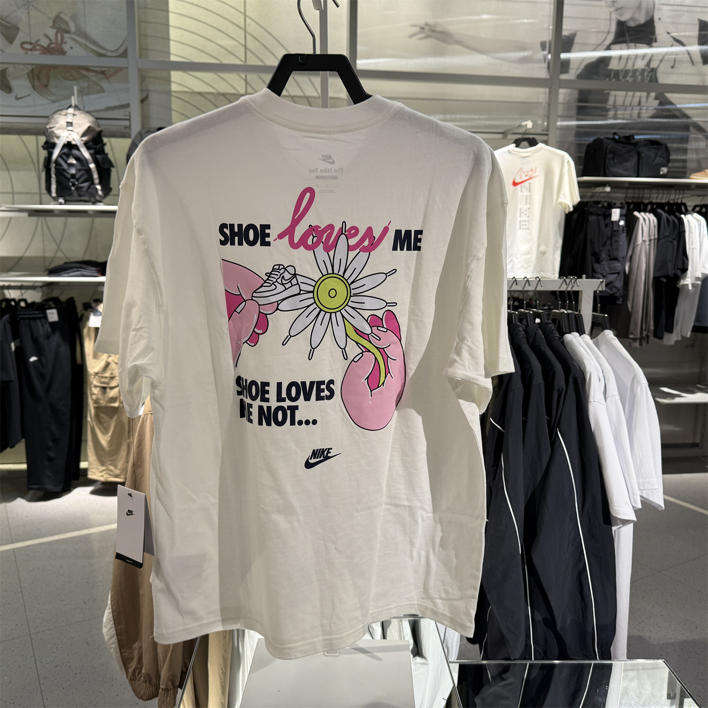 Nike耐克印花短袖男女情侣款半袖圆领宽松透气运动休闲T恤HJ0585