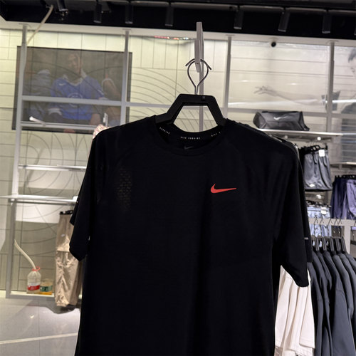 NIKE耐克ADV男子透气运动训练速干印花跑步短袖T恤HV2129-010