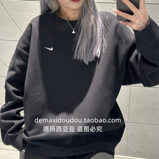 专柜正品Nike耐克男子SOLO SWOOSH加绒圆领套头衫卫衣外套 DX1362