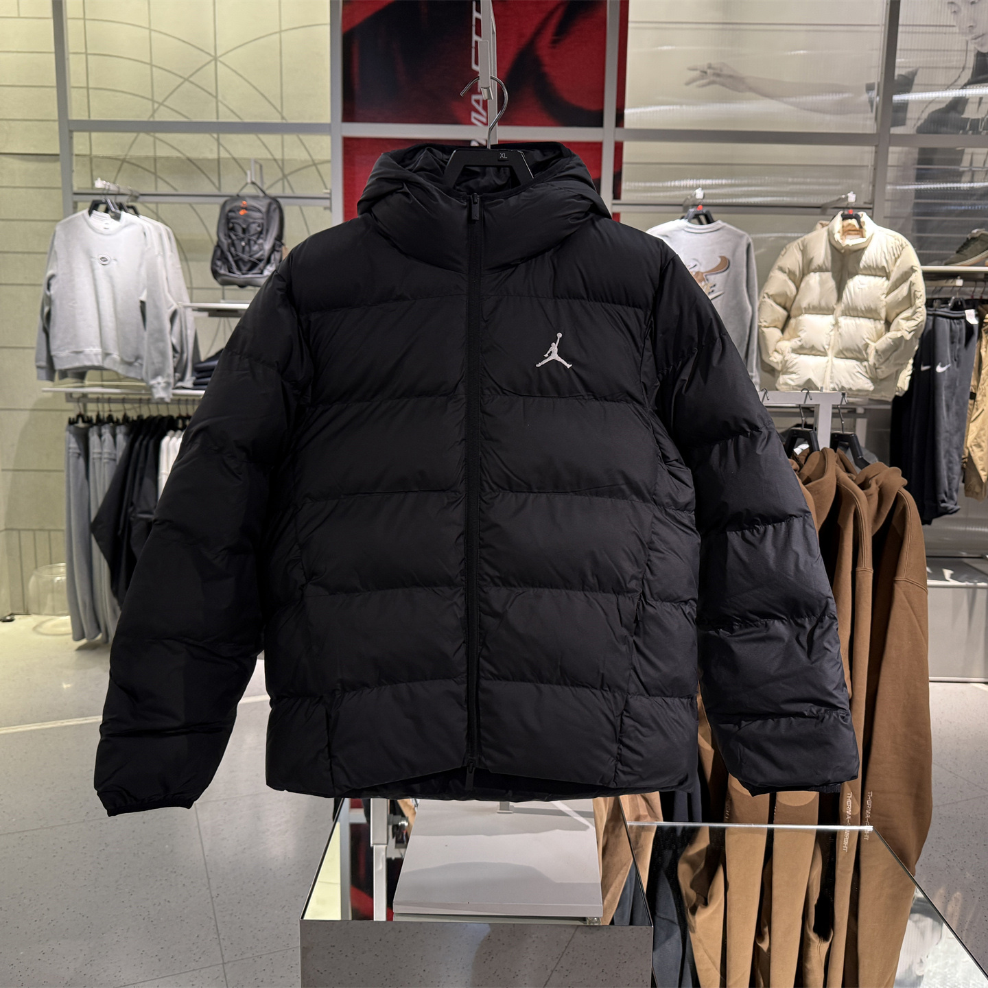 耐克AIR JORDAN男子运动拒水防风篮球保暖棉服外套FV7318-010-222