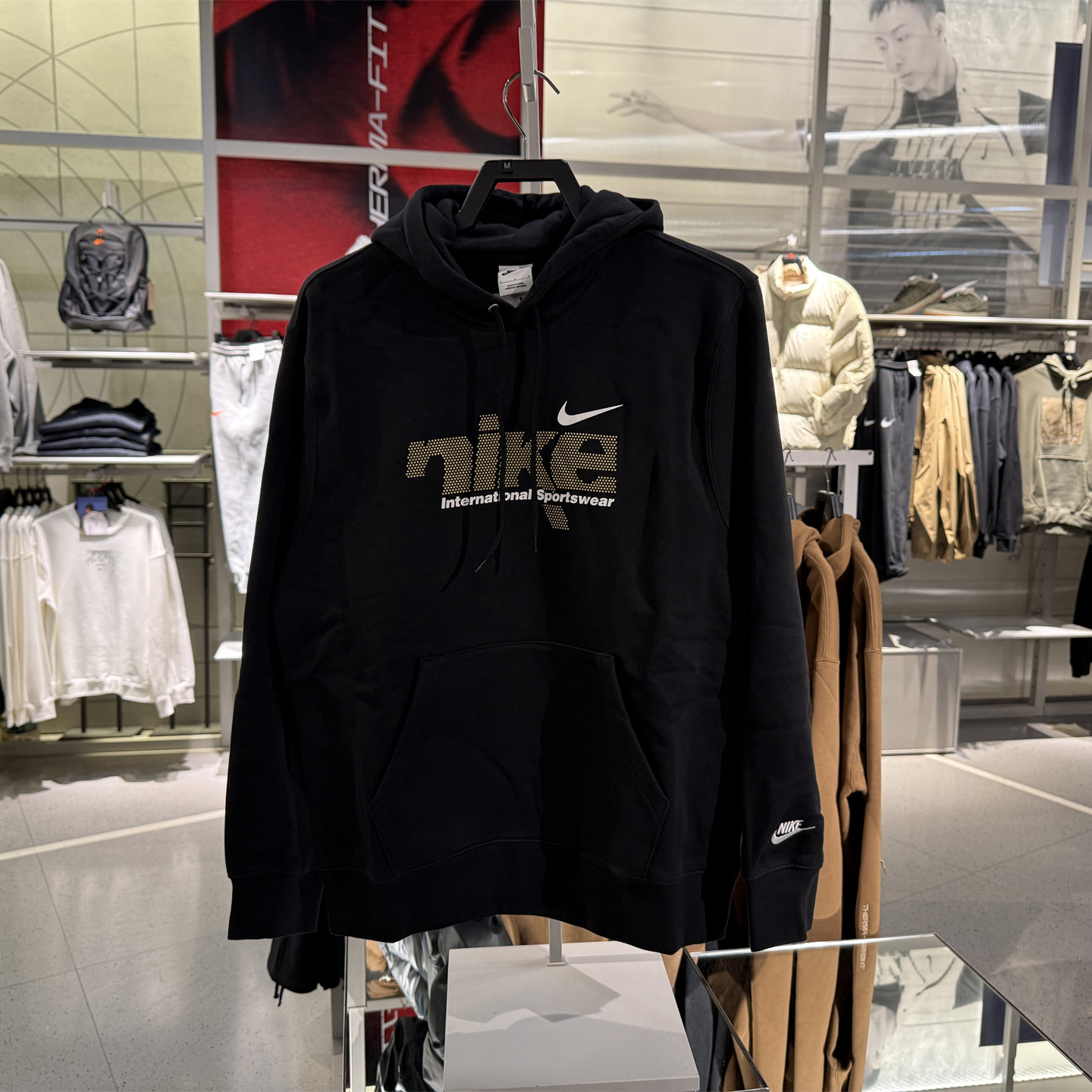 耐克卫衣男子2025新款运动宽松加绒保暖连帽套头衫IM8322-010-100