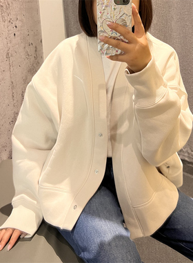 专柜正品Nike耐克女子OVERSIZE风宽松针织加绒开衫卫衣 FB8773