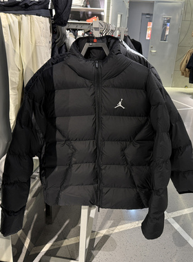 耐克男连帽保暖棉服JORDAN防风休闲运动棉衣2025冬新款HV0533-010