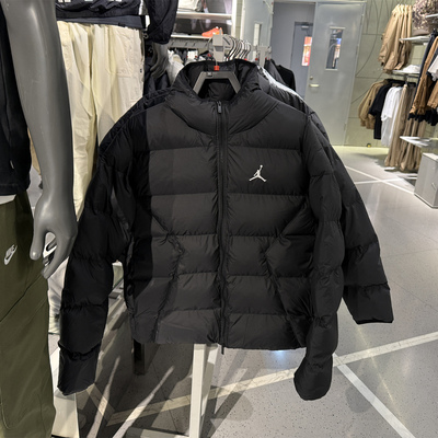 耐克男连帽保暖棉服JORDAN防风休闲运动棉衣2025冬新款HV0533-010