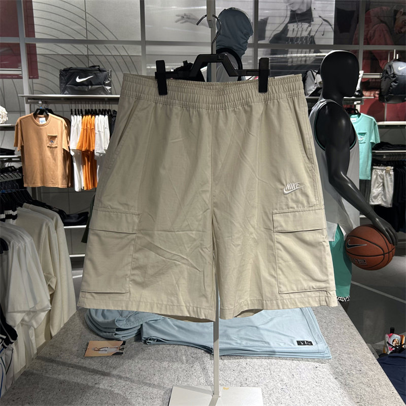 Nike耐克男子夏季刺绣logo运动裤跑步健身训练休闲针织短裤FB1247 - 实物图