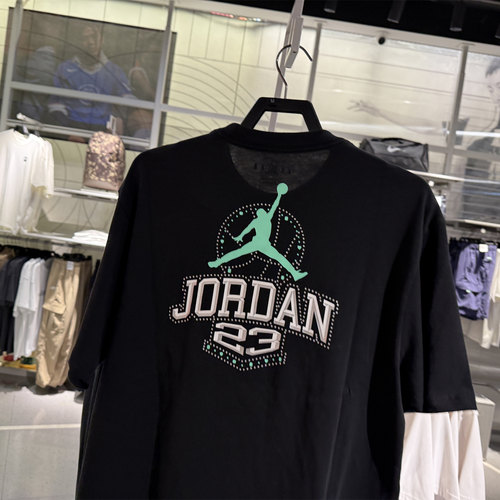 代购Nike耐克短袖男夏新款Jordan背标宽松复古圆领运动T恤IM3354