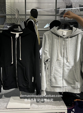 专柜正品耐克NIKE男子拉链连帽卫衣外套松连帽针织夹克 FZ0223