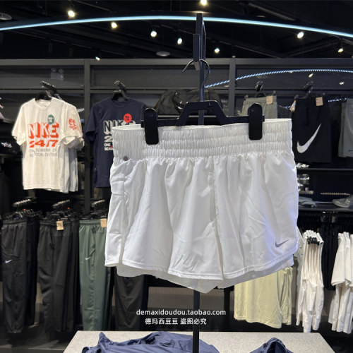 专柜正品Nike耐克ONE夏季柔软运动女子速干中腰二合一短裤 DX6013