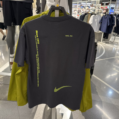正品代购NIKE耐克短袖男2025新款运动休闲宽松印花圆领t恤 HQ9263