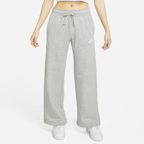Nike耐克女裤秋冬新款休闲加绒直筒裤长裤秋阔腿裤灰色FB2728-063