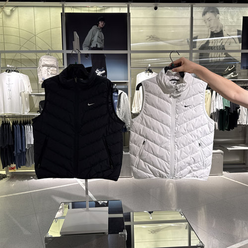 正品耐克NIKE女THERMA-FIT冬新款轻薄保暖排骨羽绒服马甲 IF5888