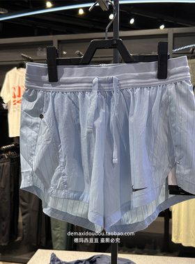 专柜正品Nike耐克女子运动裤宽松开衩中腰衬里跑步短裤 FN2716