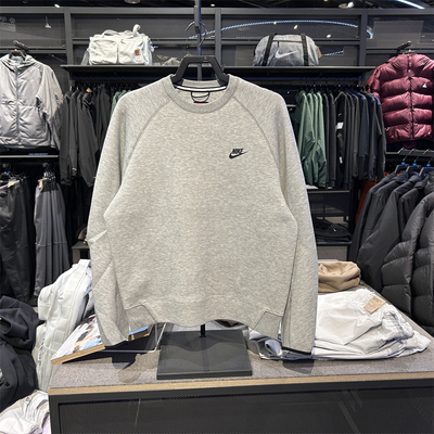 专柜正品Nike耐克TECH FLEECE男子针织休闲圆领套头衫卫衣 FB7917