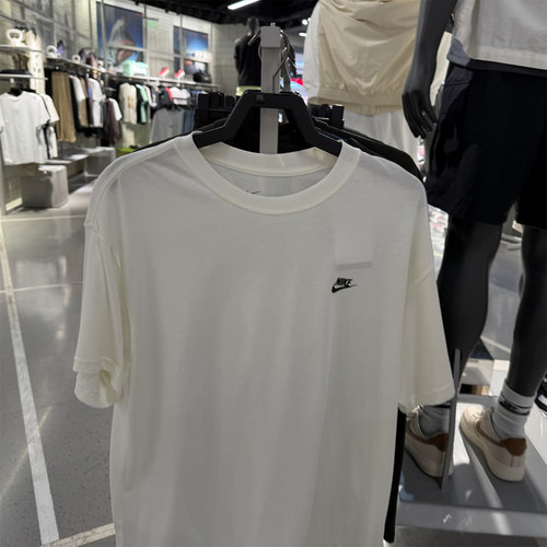 正品耐克NIKE男休闲篮球系列运动背标印花圆领短袖T恤 IH2473-133
