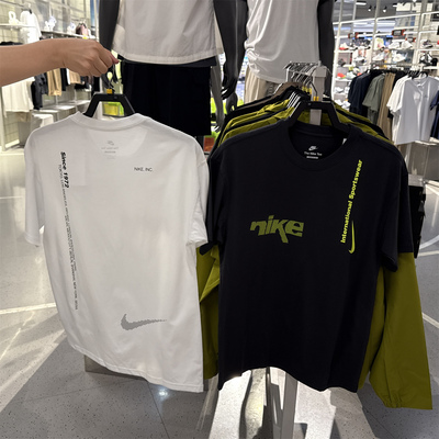 正品NIKE耐克短袖男2025新款运动休闲宽松印花圆领t恤HQ9263-060