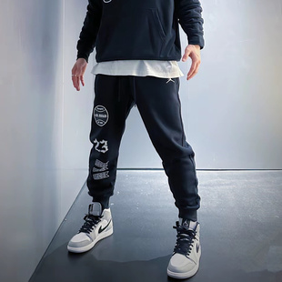 现货AIR JORDAN 男飞人加绒保暖宽松篮球运动训练长裤 FN4620-010