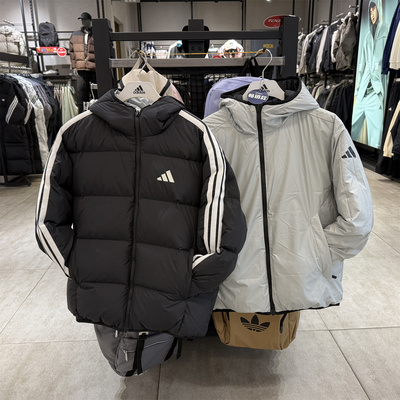 阿迪达斯男双面穿连帽保暖羽绒服运动外套 KC2492 KC2491 KC2490