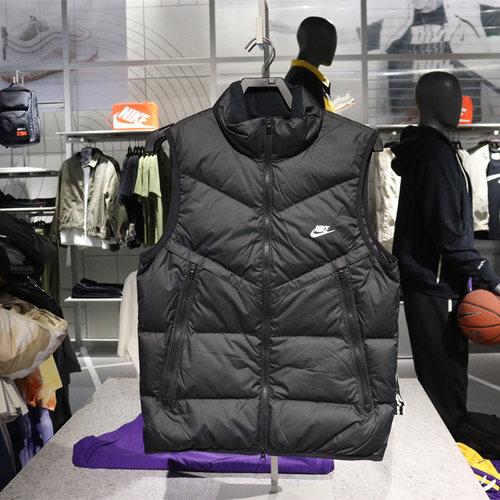 耐克男装背心2024新款新款保暖立领运动羽绒马甲DV1136-010