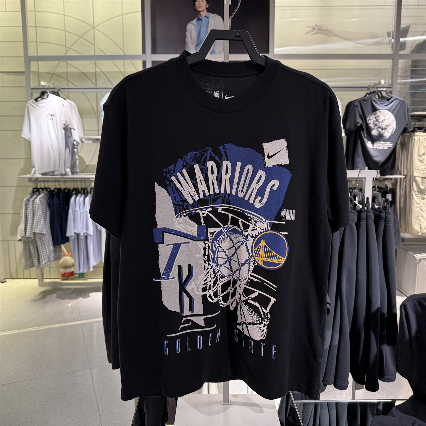 耐克金州勇士队男子美式短袖T恤夏季新款复古风NIKE NBA HV5642图片