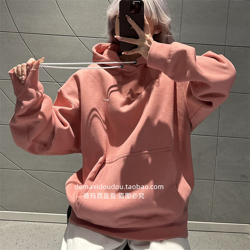 NIKE SOLO LOGO刺绣复古简约加绒运动休闲连帽卫衣DX1356-051-323